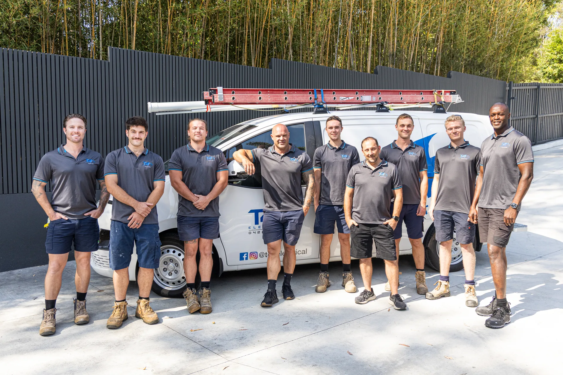 The Air Conditioning Mermaid Beach team with a service van